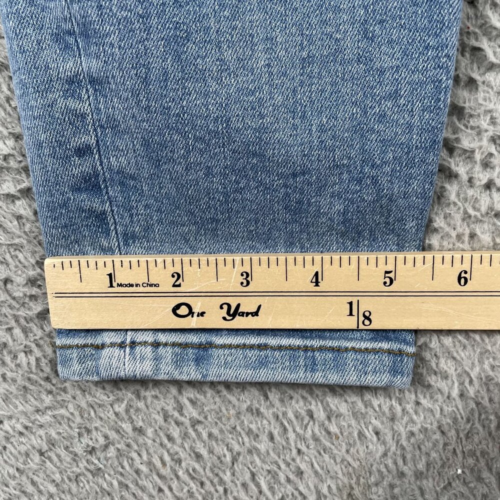 Re/Done Jeans Womens 25 Light Wash Button Fly Mid Rise Distressed Denim - Picture 7 of 8